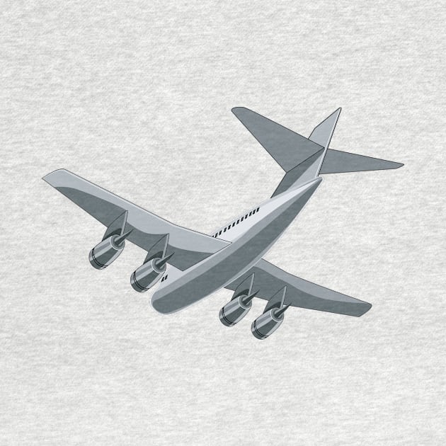 Jet Airliner Touchdown Retro by retrovectors